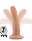 Dr. Skin Plus Realistic 5 in. Triple Density Posable Dildo Beige