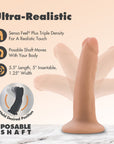 Dr. Skin Plus Realistic 5 in. Triple Density Posable Dildo Beige