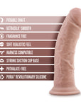 Dr. Skin Silicone Dr. Shepherd Realistic 8 in. Posable Dildo Beige