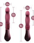 Temptasia Trixie Rechargeable 10 in. Silicone Thrusting Dildo Wine