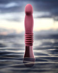 Temptasia Trixie Rechargeable 10 in. Silicone Thrusting Dildo Wine
