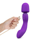 Wellness Dual Sense Rechargeable Silicone Dual Ended G-Spot & Wand Vibrator Purple