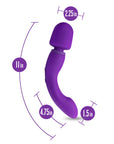 Wellness Dual Sense Rechargeable Silicone Dual Ended G-Spot & Wand Vibrator Purple