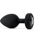 b-Vibe Vibrating Jewel Rechargeable Remote-Controlled Anal Plug with Gem Base Black Diamond XX-Large