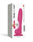 Strap-On-Me Realistic Collection Sliding Skin Dual-Density Silicone Dildo Fuchsia M