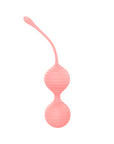 Luv Inc Kg88 Kegel Balls Ribbed Silicone 2-Piece Set Light Pink