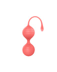 Luv Inc Kg88 Kegel Balls Ribbed Silicone 2-Piece Set Coral
