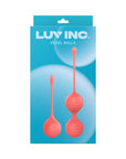 Luv Inc Kg88 Kegel Balls Ribbed Silicone 2-Piece Set Coral