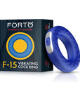 Forto F-15 Rechargeable Silicone Vibrating Cockring Blue