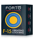 Forto F-15 Rechargeable Silicone Vibrating Cockring Blue