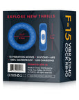 Forto F-15 Rechargeable Silicone Vibrating Cockring Blue