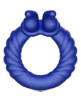 Forto F-24 Rechargeable Silicone Textured Vibrating Cockring Blue