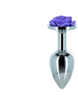 Lux Active Rose Metal Butt Plug 3 in. Purple