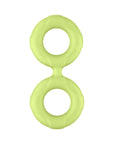 Forto F-81 Liquid Silicone Cock & Ball Double Ring Large Glow