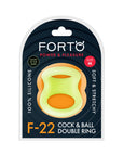 Forto F-22 Liquid Silicone Cock & Ball D-Ring Medium Glow