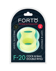 Forto F-20 Liquid Silicone Cockring & Ball Stretcher Medium Glow