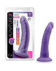 Au Naturel Bold Jack 7 in. Posable Dual Density Dildo Purple