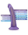 Au Naturel Bold Jack 7 in. Posable Dual Density Dildo Purple