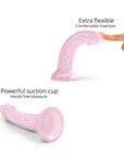 Love to Love Dildolls Starlight 6 in. Silicone Dildo with Multicolor Star Glitter Pink