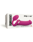 Strap-On-Me Rechargeable Remote-Controlled Multi Orgasm Bendable Strapless Strap-On Fuchsia XLarge