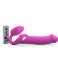 Strap-On-Me Rechargeable Remote-Controlled Multi Orgasm Bendable Strapless Strap-On Fuchsia XLarge