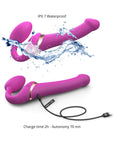 Strap-On-Me Rechargeable Remote-Controlled Multi Orgasm Bendable Strapless Strap-On Fuchsia XLarge