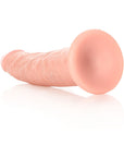 RealRock Realistic 6 in. Slim Dildo With Suction Cup Beige