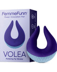 FemmeFunn Volea Rechargeable Silicone Fluttering Tip Vibrator Dark Purple