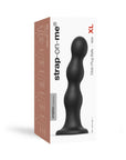 Strap-On-Me Hybrid Collection Silicone Dildo Plug Balls Black X-Large
