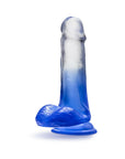 B Yours Stella Blue 6 in. Dildo with Balls Blue