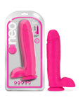 Neo 10 in. Dual Density Dildo with Balls Neon Pink