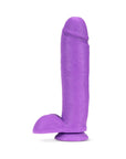 Neo 11 in. Dual Density Dildo with Balls Neon Purple