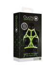 Ouch! Glow in the Dark Bra Harness Neon Green S/M