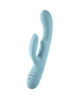 FemmeFunn Balai Rechargeable Silicone Swaying Motion Dual Stimulation Vibrator Light Blue