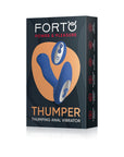 Forto Thumper Rechargeable Remote-Controlled Silicone Thumping Anal Vibrator Blue