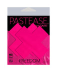 Pastease Plus X: Neon Pink Day-Glow Lycra Cross Nipple Pasties