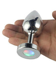 Ple'sur 3-Setting LED Light-Up Metal Anal Plug Small