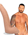 Signature Cocks Quinton James 8 in. Dual-Density Dildo with Vac-U-Lock Suction Cup Beige