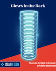 RIZE! Ribz Glow in the Dark Self-Lubricating Stroker Clear