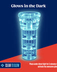 RIZE! Luz Glow in the Dark Self-Lubricating Stroker Clear