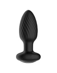 Nexus Tornado Rechargeable Remote-Controlled Rotating & Vibrating Textured Silicone Anal Plug Black