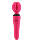 PalmPower Groove Rechargeable Silicone Mini Wand Massager Fuchsia
