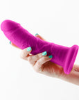 Colours Dual Density Girth 7 in. Dildo Purple