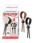 Cock Loops Adjustable Cock Ties Brown & Black