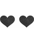 Bijoux Indiscrets Flash Reusable Glitter Pasties Heart Black