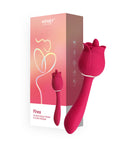 Honey Play Box Rhea The Rose Clit Tongue Licking Vibrator and G-spot Massager Red