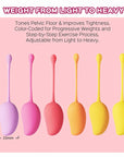 Honey Play Box Mango Tropical Weighted Kegel Ball 6-Piece Exercise Set Assorted Color