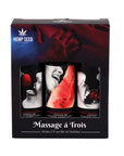 Earthly Body Massage-a-trois Edible Massage Lotion 3-Piece Gift Set Box 2 oz.