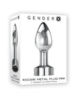 Gender X Rockin' Metal Plug Mini Rechargeable Vibrating Anal Plug Aluminum Silver
