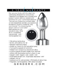 Gender X Rockin' Metal Plug Mini Rechargeable Vibrating Anal Plug Aluminum Silver
